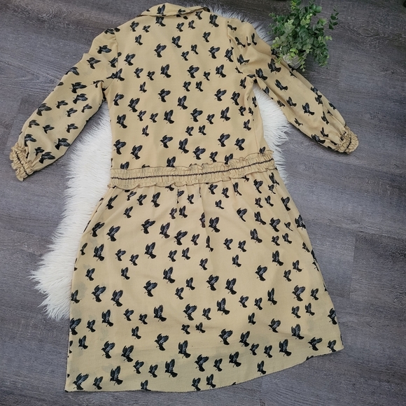 Max Studio London Bird Print Dress size Medium - Picture 6 of 15